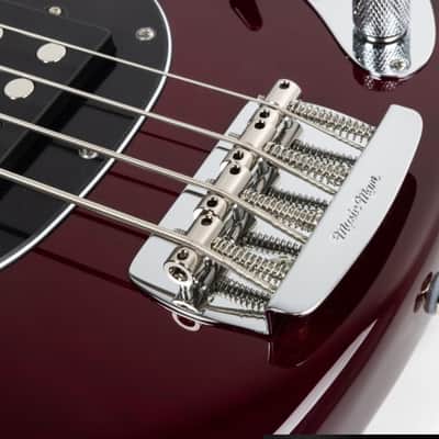 Ernie Ball Music Man StingRay 4 HH Special, Translucent Oxblood / Roasted Maple *ON ORDER ETA  April 2026 image 5