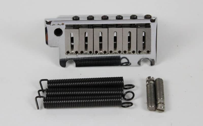2002 Fender American Standard Stratocaster USA Chrome Guitar Bridge w/Original Bolts and Screws image 1