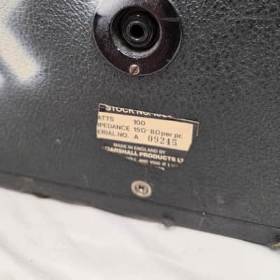 Marshall 1960B 4x12" Straight Guitar Speaker Cabinet 1974-1975 - Black (C013-A36) image 13