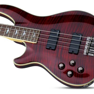 Schecter Omen Extreme-4 Left Hand Electric Guitar - Black Cherry (2046) image 6