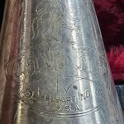 Elkhart Cavalier metal clarinet, USA, Silver-finish with case, functional, complete image 12