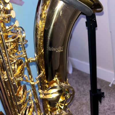 Mendini by Cecilio Semi-Pro Baritone Saxophone 2023 - Gold Lacquer image 2