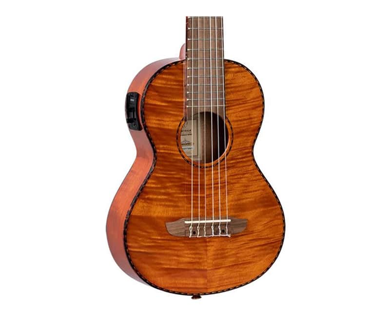 Ortega Guitars RGLE18FMH Mini/Travel Series A/E Guitarlele w/Bag - Natural image 1