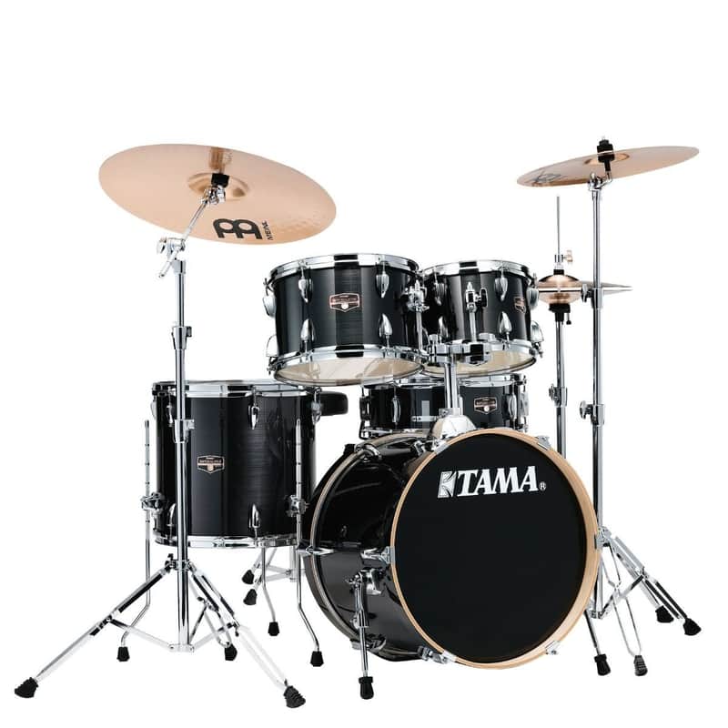 Tama Imperialstar 5 Piece Drum Set with Meinl HCS Cymbals - 18" Bass (Hairline Black)