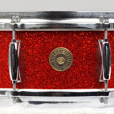 Gretsch 18/12/14/5x14" 60's Round Badge Drum Set - Rewrapped by Lee Ruff Tangerine Sparkle image 11