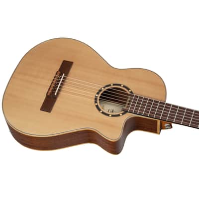 Ortega RCE125-3/4 Family Series Spruce Top Mahogany Neck 3/4 Size Nylon 6-String Classical Acoustic Guitar w/Gig Bag image 10