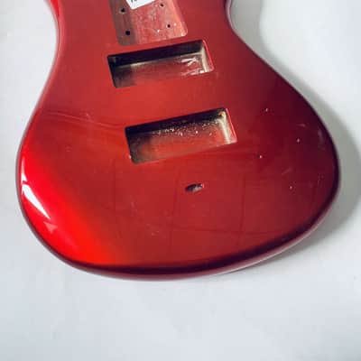 Red Metallic Finish 5 String Bass Basswood Body image 3