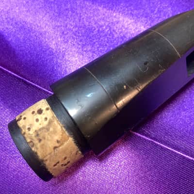 Noblet France N4 Clarinet Mouthpiece-Hard Rubber-c.1970-New Cork-w/Lig and Cap image 3