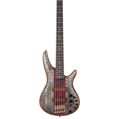Ibanez Premium SR5CMDXBIL 5-string Bass Guitar - Black Ice Low Gloss image 2