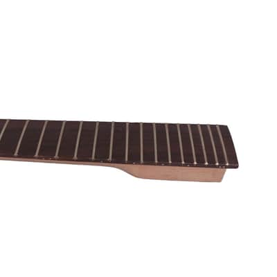 Unfinished Electric Guitar Neck – 24 Fret, 25.5" Scale (Mahogany/Rosewood) image 5