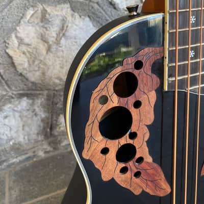 Harley Benton HBO-850 BK — Acoustic-Electric Bass Guitar, Black, HSY-400D Preamp + Video Demo image 6