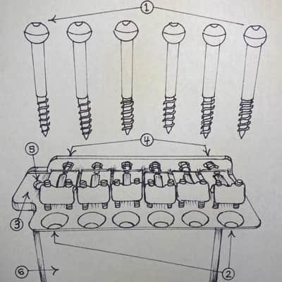L Guitar Glide PRO Tremolo Bridge with Claw Lock Resonator image 5