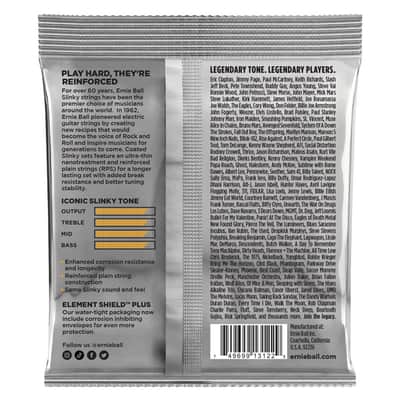 Immagine Ernie Ball 3122 RPS Coated Titanium Hybrid Slinky 9-46 - 2