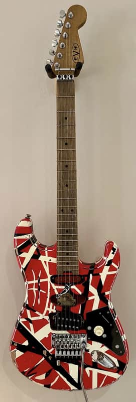 EVH Striped Series Frankie (2020) MINT CONDITION - Red, White, Black Stripes Relic image 1