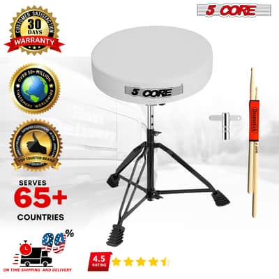 5 Core Drum Throne 3" Padded Drum Seat Height Adjustable Drumming Chair for Practice and Performance image 10