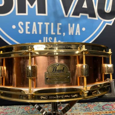 Pearl - 4x14" MSX-1440 Marvin "Smitty" Smith Signature Snare Drum,Copper with Gold-Plated Hardware - 1998 image 3