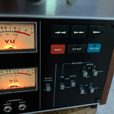 PLEASE READ AD!!! TEAC 3340S 1/4" 10.5 inch 4-Track 4 Channel quad Semi Pro Reel to Reel Tape Deck Recorder 1970s - Silver image 3