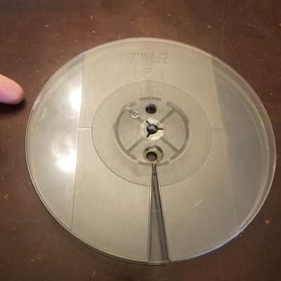TEAC 7" RE-702 Tape Reel R2R Empty Japan Vintage Plastic 1/4" 1970s - smoked plastic image 7