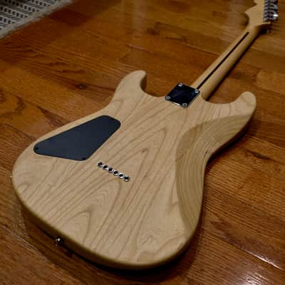 Super-Strat Style Electric Guitar - Natural Finish, Dual Humbucker, w/ Hardshell Case image 14