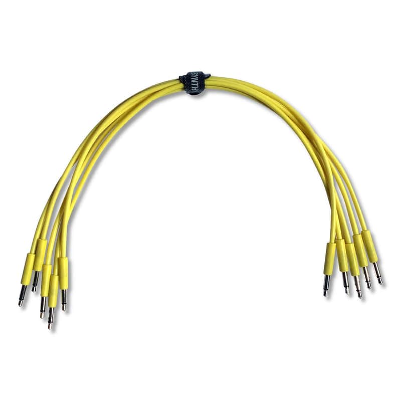 Super-Slim Eurorack Patch Cables (5 pack)-500cm / Yellow image 1