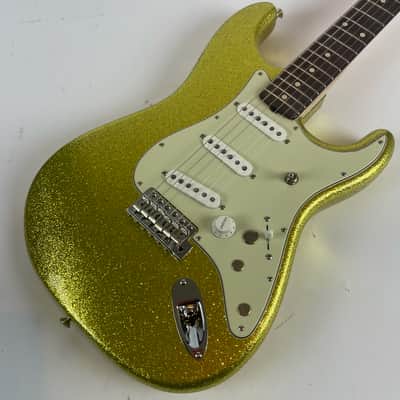 Fender Custom Shop Dick Dale Stratocaster 2021 - Chartreuse Sparkle All Papers, floor sheet, and  Fender Custom Shop Case.. image 1