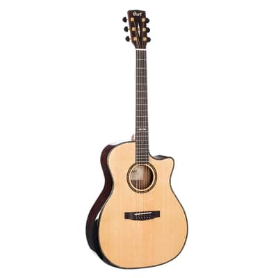 Cort GAPFBEVELNAT Grand Regal Bevel Cut Spruce Top Mahogany Neck 6-String Acoustic-Electric Guitar image 1