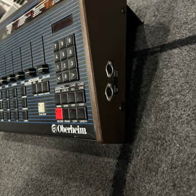 Oberheim DX 6-Voice Drum Machine 1982 - Blue with Wood Sides image 2