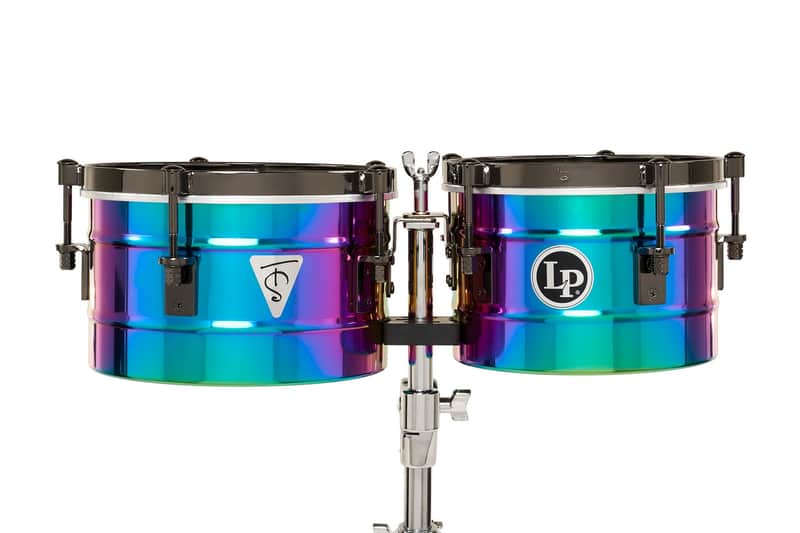 LP Latin Percussion Tony Succar 9-1/4"-10-1/4" Timbalitos Rainbow Black Nickel image 1