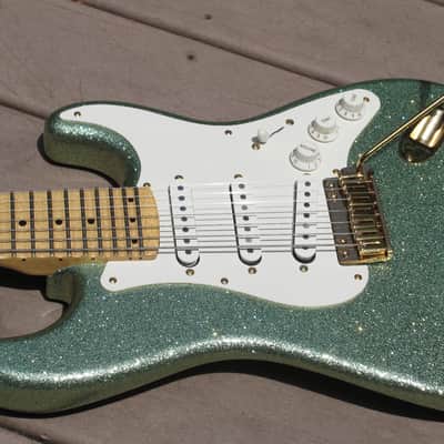 Fender 7 string custom shop prototype 2010 surf green metal flake 1of 4 image 10