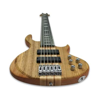 6-String Electric Bass - Wenge & Okoume Body/ Maple Neck (w/ gig bag) image 7