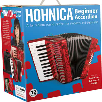 Hohner Hohnica 1303 12 Bass Piano Accordion - Pearl Red w/ Gig Bag image 4