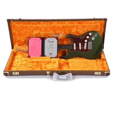 Fender Custom Shop 1963 Stratocaster Deluxe Closet Classic Aged Cadillac Green Master Built by David Brown (Serial #R129400) image 10