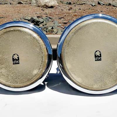 Toca Custom Deluxe Wood Bongo Set 7" and 8 .5" - Matte Grey Finish - PV MUSIC Drum Shop Inspected Tuned and Tested - Play / Sound Great - Excellent (Near Mint) Cosmetic Condition image 7