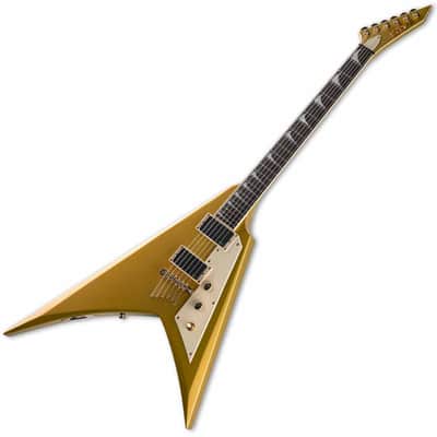 ESP LTD KH-V Kirk Hammett Signature Electric Guitar - Metallic Gold image 3