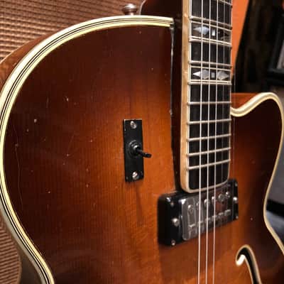 Vintage 1960s Hofner Committee Thinline Brunette Electric Guitar 5.5lbs w/ Case image 3