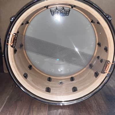 Pearl Music City Custom Craftsman Select Solid Maple Snare Drum - 6.5 inches x 14 inches, Natural with Bourbon Barrel Inlay image 10