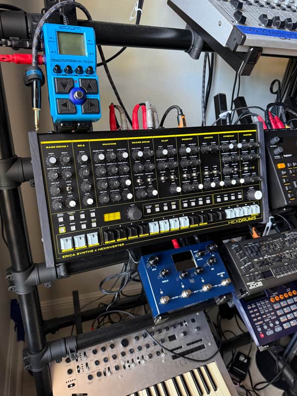 Erica Synths HexDrums 10-Voice Desktop Drum Machine 2026 - Present - Black image 1
