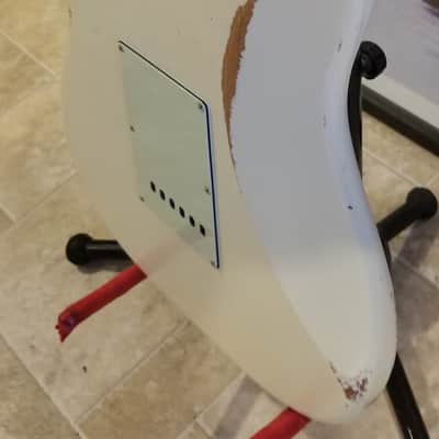 Shijie STE Pro Strat Vintage White Relic Nitro Finish image 9