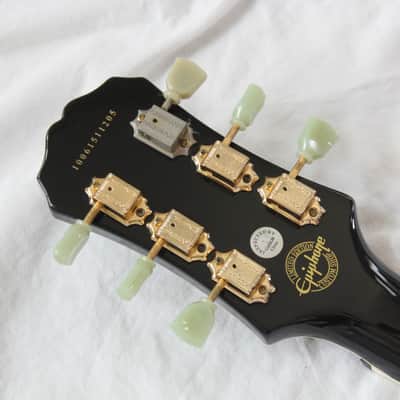 2010 Epiphone Tak Matsumoto Signature DC Les Paul Custom Electric Guitar - Ebony Finish + OHSC image 24