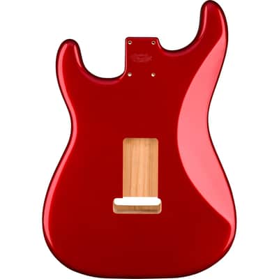 Genuine Fender Classic Series 60's Stratocaster SSS Alder Body Vintage Bridge Mount, Candy Apple Red image 3