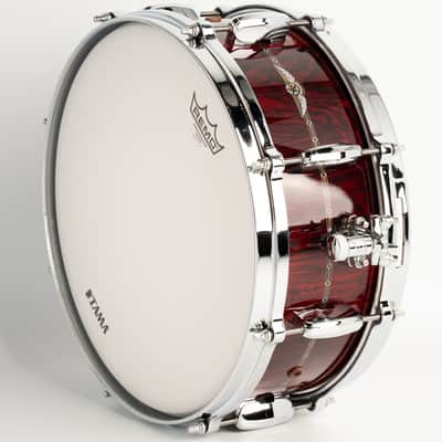 Tama TBS1455S DKR STAR Bubinga Snare Drum / Dark Red Cordia 14"×5.5" image 9
