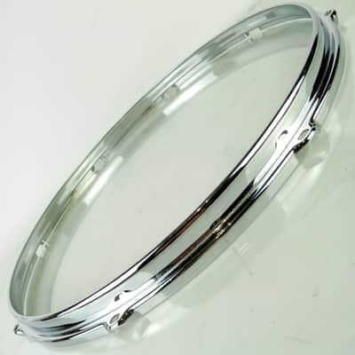 Slingerland 16"BRASS 50s Stick-Saver Floor Tom Drum Rim/Hoop 8Lug Chrome COB image 4