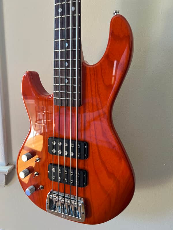 Used G&L L-2500 Left-Handed Bass, Transparent Orange image 1