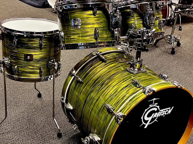 Used 5pc Gretsch Renown Green oyster Drumset image 1
