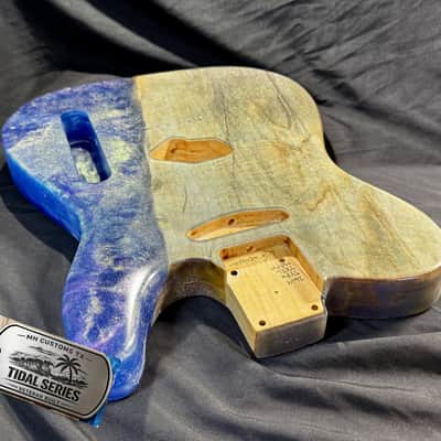 MH Customs Tidal Series "MIDNIGHT CURRENT" T-Style Guitar Body 2026 - Nitrocellulose Gloss image 5