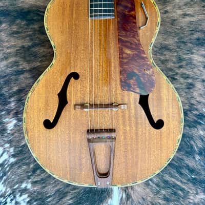 1940 Harmony H1406 Patrician Acoustic Archtop Guitar with Case image 3