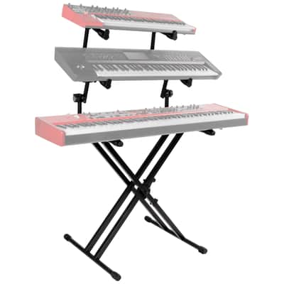 QL623 Stand clavier X double "Performer" avec trois niveaux Quik Lok image 3