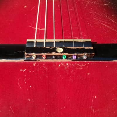 CIRCA 1963 Yamaha Nippon Gakki Dynamic Guitar No.10 Red Label image 12