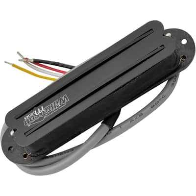 Wilkinson Neck Low Gauss Black Hot Rail Ceramic Single Coil Sized Humbucker Pickup for Strat Electric Guitar image 2