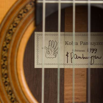 Kolya Panhuyzen Classical Guitar (1999), black hard shell case. image 12